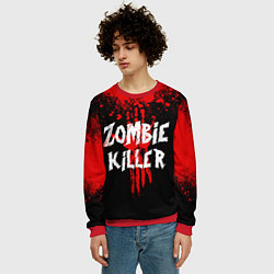 Свитшот мужской Zombie Killer, цвет: 3D-красный — фото 2