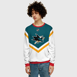 Свитшот мужской NHL: San Jose Sharks, цвет: 3D-красный — фото 2