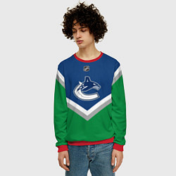 Свитшот мужской NHL: Vancouver Canucks, цвет: 3D-красный — фото 2