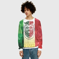 Свитшот мужской Мексика, цвет: 3D-белый — фото 2