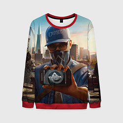 Свитшот мужской Watch Dogs 2, цвет: 3D-красный