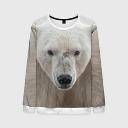 Свитшот мужской Белый медведь, цвет: 3D-белый