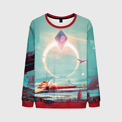 Свитшот мужской No Mans Sky, цвет: 3D-красный