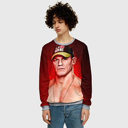 Свитшот мужской John Cena: Flame, цвет: 3D-меланж — фото 2