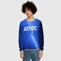 Свитшот мужской AC/DC: Lightning, цвет: 3D-меланж — фото 2