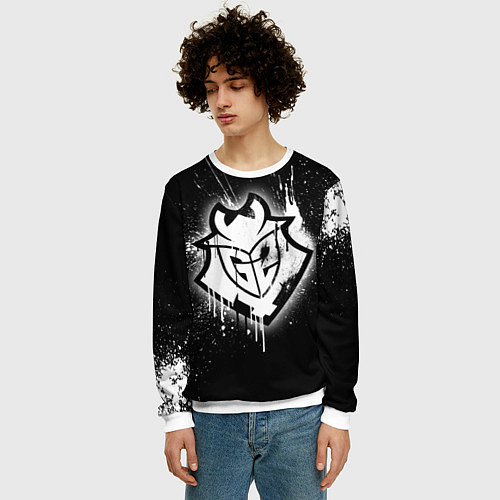 Мужской свитшот Gamers 2: Black collection / 3D-Белый – фото 3