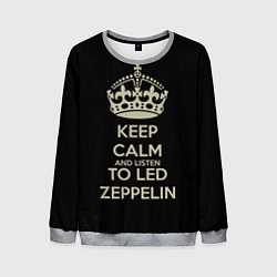Свитшот мужской Keep Calm & Led Zeppelin, цвет: 3D-меланж