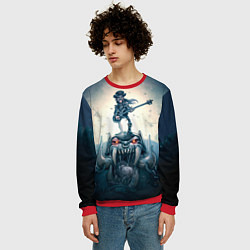 Свитшот мужской Motorhead Guitarist, цвет: 3D-красный — фото 2