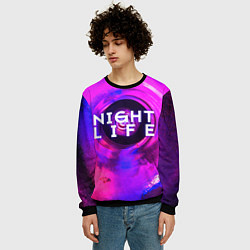 Свитшот мужской Night life, цвет: 3D-черный — фото 2