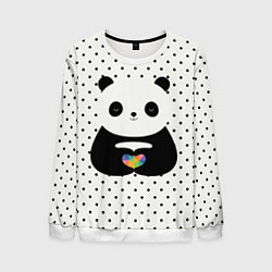 Свитшот мужской Любовь панды, цвет: 3D-белый