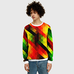 Свитшот мужской Block color, цвет: 3D-белый — фото 2