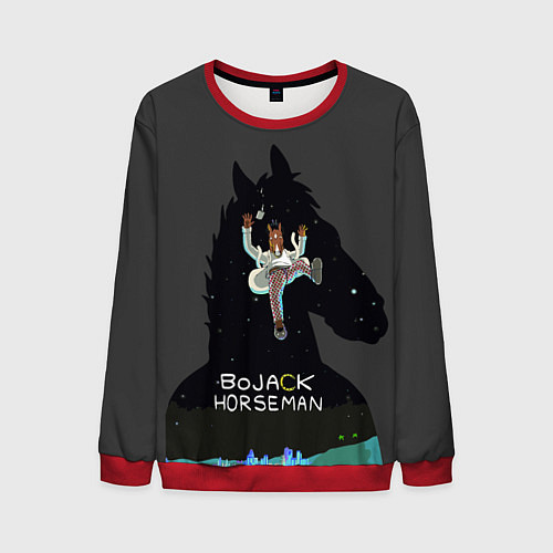 Мужской свитшот Bojack Horseman / 3D-Красный – фото 1