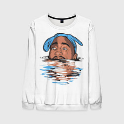 Свитшот мужской Shakur Drowns, цвет: 3D-белый