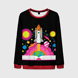 Свитшот мужской Космос, цвет: 3D-красный