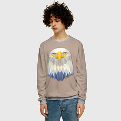 Свитшот мужской Геометрический орел, цвет: 3D-меланж — фото 2