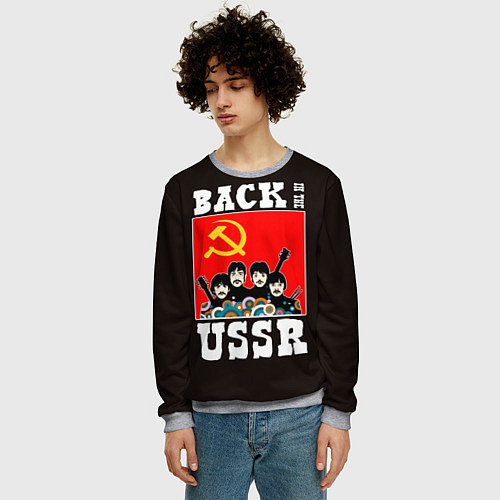 Мужской свитшот Back In The USSR / 3D-Меланж – фото 3
