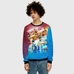 Свитшот мужской Golden State Warriors, цвет: 3D-черный — фото 2