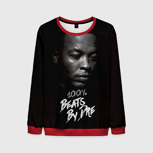 Мужской свитшот Dr. Dre: 100% Beats / 3D-Красный – фото 1
