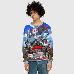 Свитшот мужской Трансформеры, цвет: 3D-меланж — фото 2
