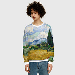 Свитшот мужской Ван Гог Картина, цвет: 3D-белый — фото 2