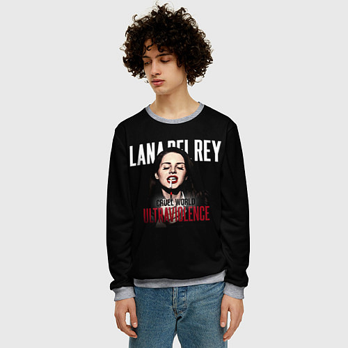 Мужской свитшот Cruel World Ultraviolence / 3D-Меланж – фото 3