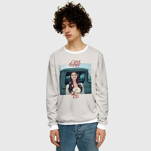 Мужской свитшот Lust for life / 3D-Белый – фото 3