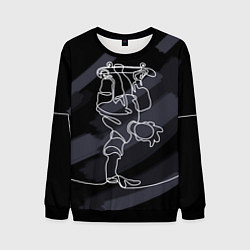 Свитшот мужской Skateboarding - handstand, цвет: 3D-черный