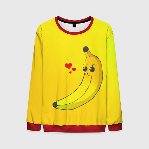 Мужской свитшот Just Banana (Yellow) / 3D-Красный – фото 1