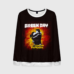 Свитшот мужской Поцелуй Green Day, цвет: 3D-белый