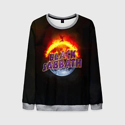 Свитшот мужской Black Sabbath земля в огне, цвет: 3D-меланж