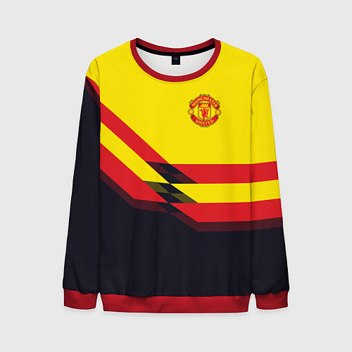 Мужской свитшот Man United FC: Yellow style / 3D-Красный – фото 1