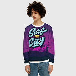 Свитшот мужской Surf the City Purple, цвет: 3D-белый — фото 2
