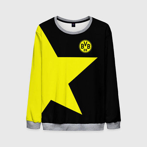 Мужской свитшот FC Borussia Dortmund: Star / 3D-Меланж – фото 1