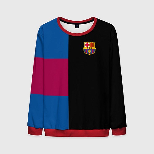 Мужской свитшот Barcelona FC: Black style / 3D-Красный – фото 1