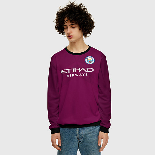 Мужской свитшот Man City FC: Sterling Away 17/18 / 3D-Черный – фото 3