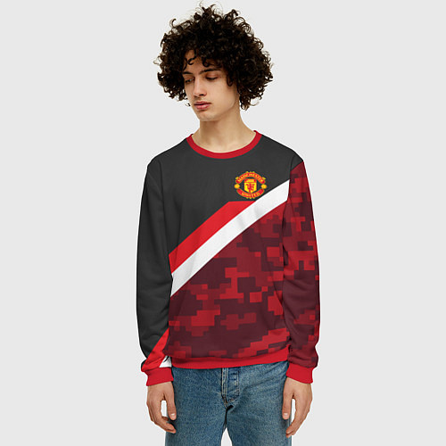 Мужской свитшот Man UTD FC: Sport Camo / 3D-Красный – фото 3