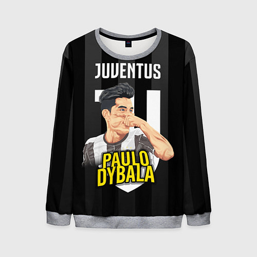Мужской свитшот FC Juventus: Paulo Dybala / 3D-Меланж – фото 1
