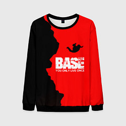 Свитшот мужской Base Jumping: B&R, цвет: 3D-черный