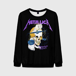 Свитшот мужской Metallica - damaged justice, цвет: 3D-черный