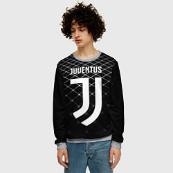 Свитшот мужской FC Juventus: Black Lines, цвет: 3D-меланж — фото 2