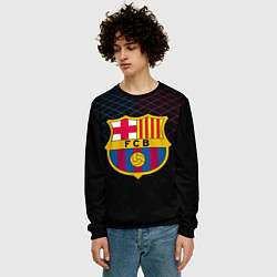 Свитшот мужской FC Barcelona Lines, цвет: 3D-черный — фото 2