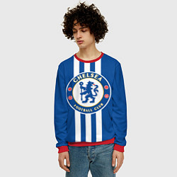 Свитшот мужской FC Chelsea: Gold Lines, цвет: 3D-красный — фото 2