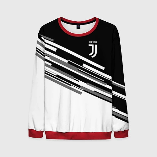 Мужской свитшот FC Juventus: B&W Line / 3D-Красный – фото 1