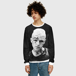 Свитшот мужской Lil Peep: Black Edition, цвет: 3D-белый — фото 2