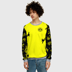 Свитшот мужской FC Borussia Dortmund: Yellow Original, цвет: 3D-меланж — фото 2
