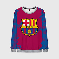 Свитшот мужской FC Barcelona: Purple & Blue, цвет: 3D-меланж