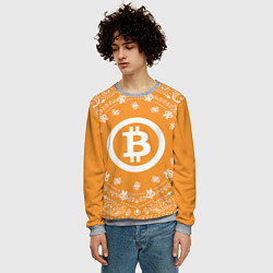 Свитшот мужской Bitcoin Mandala, цвет: 3D-меланж — фото 2