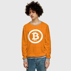 Свитшот мужской Bitcoin, цвет: 3D-меланж — фото 2