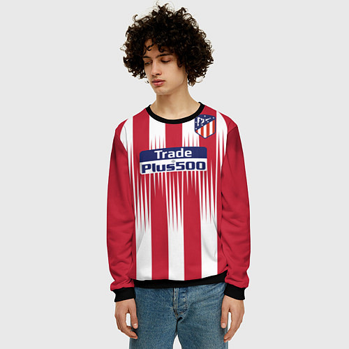 Мужской свитшот FC Atletico Madrid: Griezmann Home 18/19 / 3D-Черный – фото 3