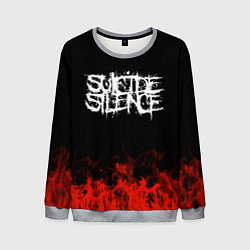 Свитшот мужской Suicide Silence: Red Flame, цвет: 3D-меланж